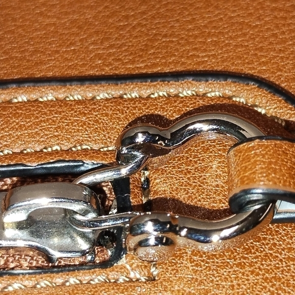 Classic Cognac Brown Faux Leather Tote Bag – Everyday Shoulder Purse - Picture 6 of 12